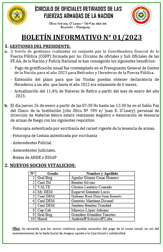 Nuevo Lanzamiento de Boletin Mensual